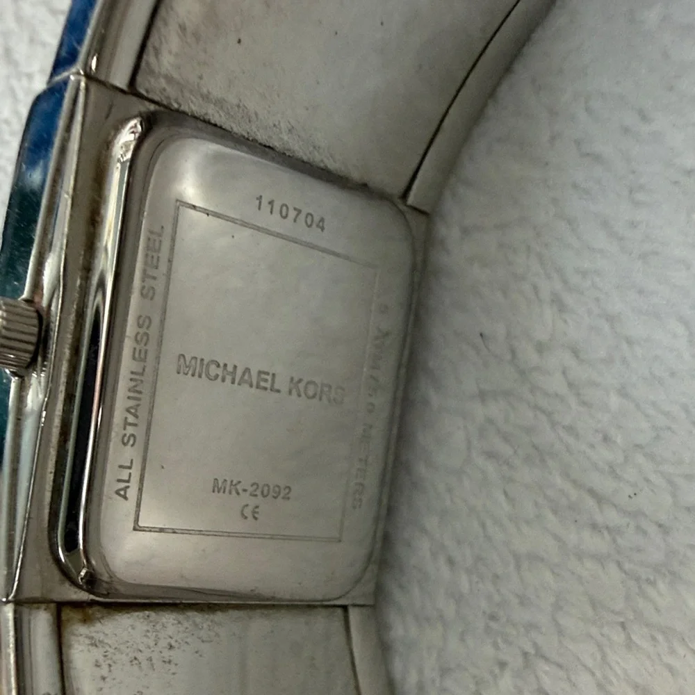 Michael Kors Silver and Brown Leather Watch